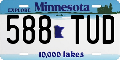 MN license plate 588TUD