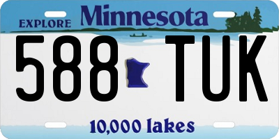 MN license plate 588TUK