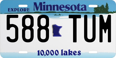 MN license plate 588TUM