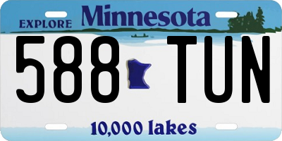 MN license plate 588TUN