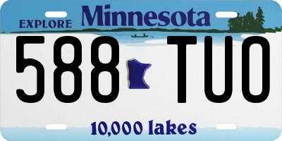 MN license plate 588TUO