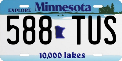 MN license plate 588TUS