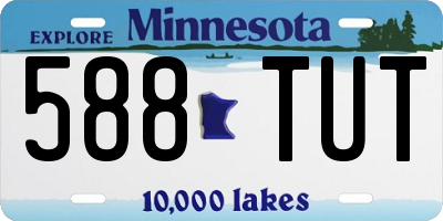 MN license plate 588TUT