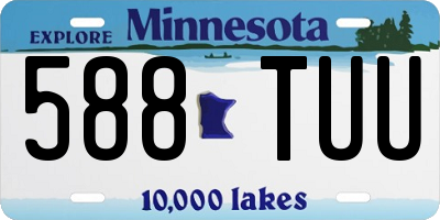 MN license plate 588TUU