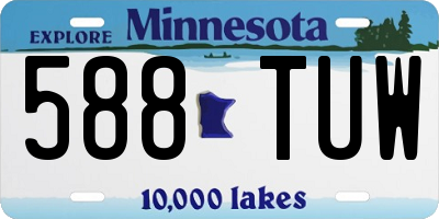 MN license plate 588TUW