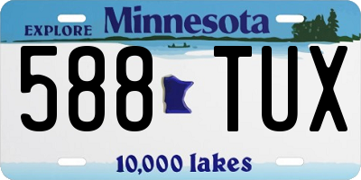 MN license plate 588TUX