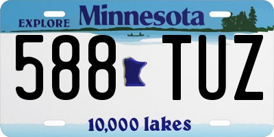 MN license plate 588TUZ