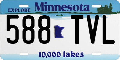 MN license plate 588TVL