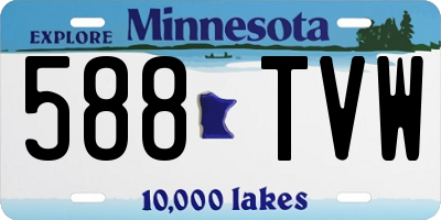 MN license plate 588TVW