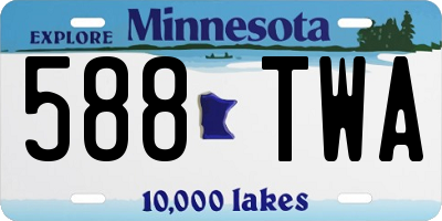 MN license plate 588TWA