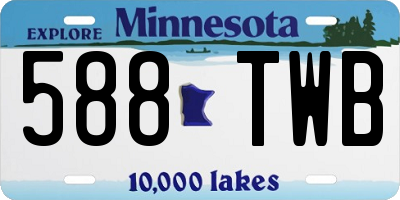 MN license plate 588TWB