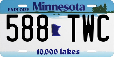 MN license plate 588TWC