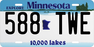 MN license plate 588TWE