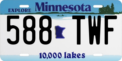 MN license plate 588TWF