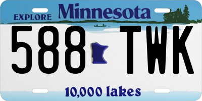 MN license plate 588TWK