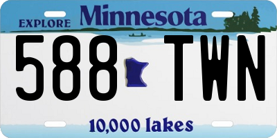 MN license plate 588TWN