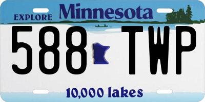 MN license plate 588TWP