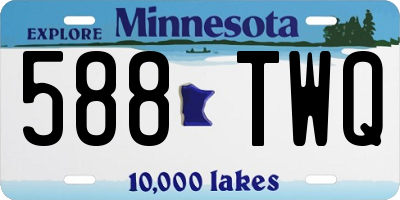MN license plate 588TWQ