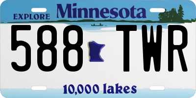 MN license plate 588TWR