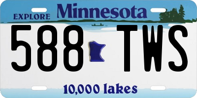 MN license plate 588TWS