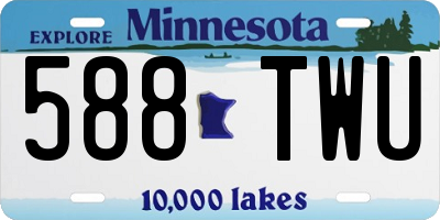 MN license plate 588TWU