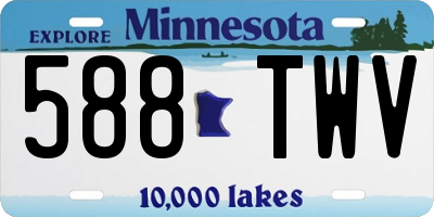 MN license plate 588TWV
