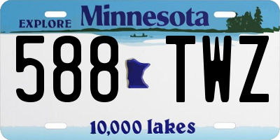 MN license plate 588TWZ