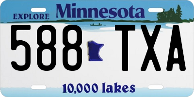 MN license plate 588TXA