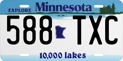 MN license plate 588TXC