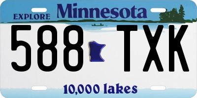 MN license plate 588TXK
