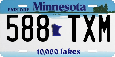 MN license plate 588TXM