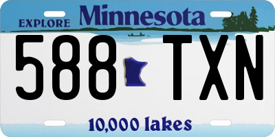 MN license plate 588TXN