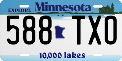 MN license plate 588TXO