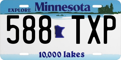 MN license plate 588TXP