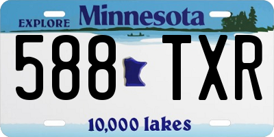 MN license plate 588TXR