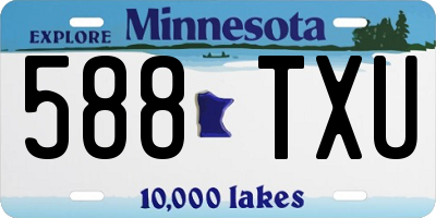 MN license plate 588TXU