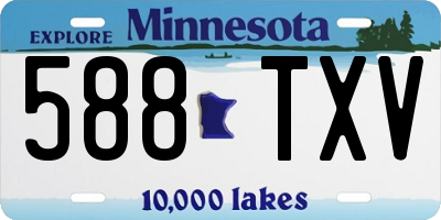 MN license plate 588TXV