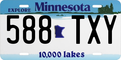 MN license plate 588TXY