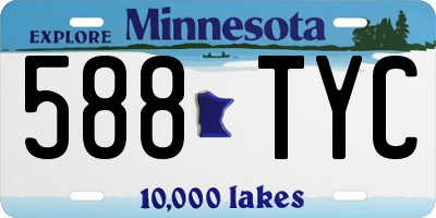 MN license plate 588TYC