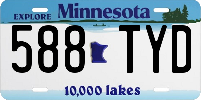 MN license plate 588TYD
