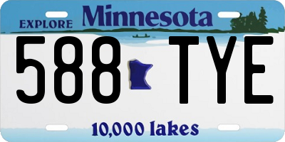 MN license plate 588TYE