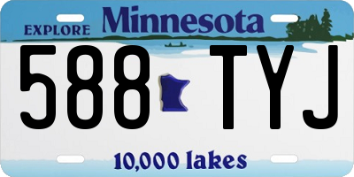 MN license plate 588TYJ