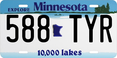 MN license plate 588TYR