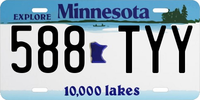 MN license plate 588TYY