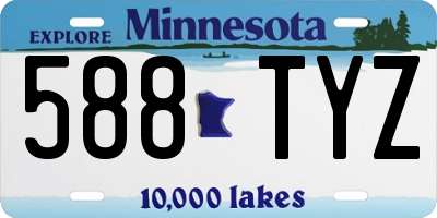 MN license plate 588TYZ