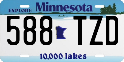 MN license plate 588TZD