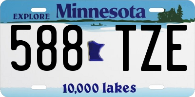 MN license plate 588TZE