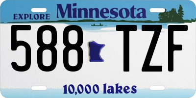 MN license plate 588TZF