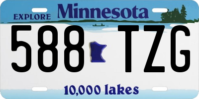 MN license plate 588TZG