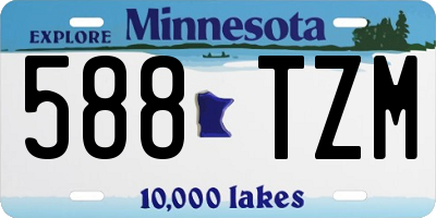 MN license plate 588TZM